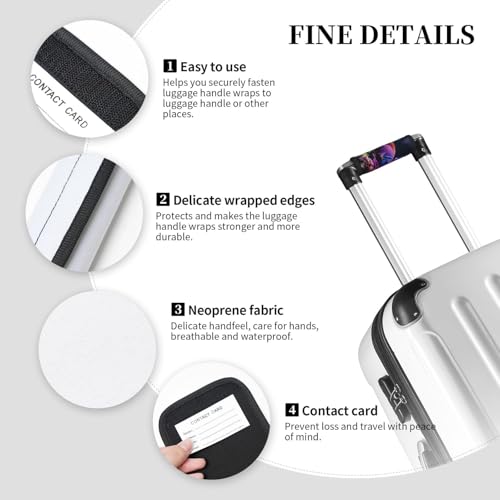 Fish Aquarium Print Suitcase Grip Set Refrigerator Handle Car Interior Travel Accessories Comfortable