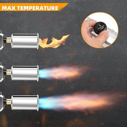 Powerful Propane Torch Gun, Flamethrower With Adjustable Flame, Blow Torch for Campfire, Fire Pit Starter, Fun Gift (Propane Tank Not Included)