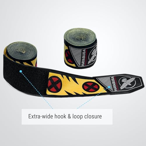 Hayabusa Marvel Hero Elite Mexican Style Boxing Hand Wraps for Men & Women - color: Wolverine