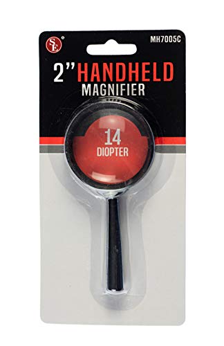 SE 5x Handheld Magnifier, 2" Glass Lens Dia. - MH7005C