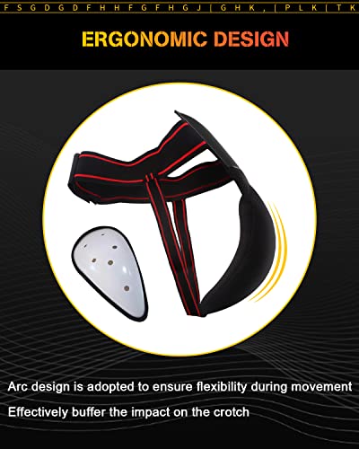 Men's Groin Protector Cup, Boxing MMA Muay Thai Guard, 30-42 in Waist | Protective groin cup for men practicing boxing, MMA, Muay Thai, kickboxing, and other contact sports; fits 30-42 in waists.