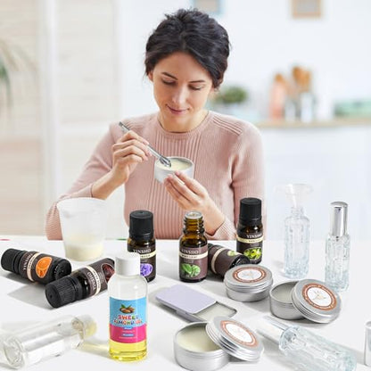 Perfume Making Kit- DIY Solid Perfume Making Kits for Women, Portable Pocket Solid Balm with Perfume Bottle, Travel Perfume Maker, Make Your Own Perfume Kit, Fragrance Blam Gifts for Girls