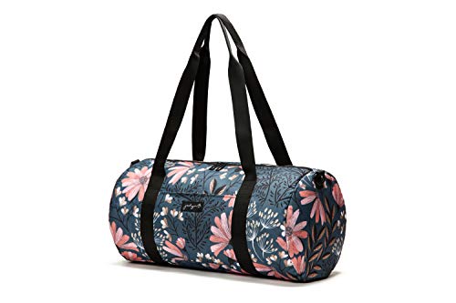 Jadyn 19” Barrel Womens Duffel/Gym/Weekender Bag (Navy Floral) - color: Navy Floral
