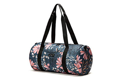 Jadyn 19” Barrel Womens Duffel/Gym/Weekender Bag (Navy Floral) - color: Navy Floral