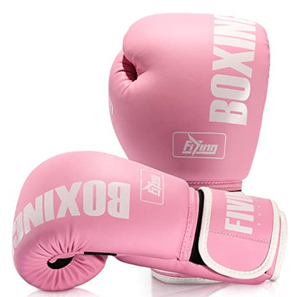 Boxing Gloves for Women - color: New Pink, size: 12oz