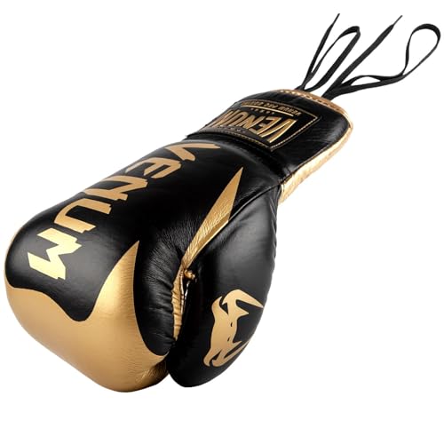 Venum Hammer Pro Boxing Gloves - color: Black/Gold, size: 10oz, style: Laces