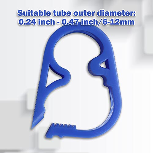 Murtenze 6Pcs Siphon Hose Clamp, Flow Control Clamp Adjustable Tube Clamp Plastic Tubing Clamps, Blue