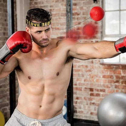 Boxing Reflex Ball Headband Set Compact, Portable, Strength Training