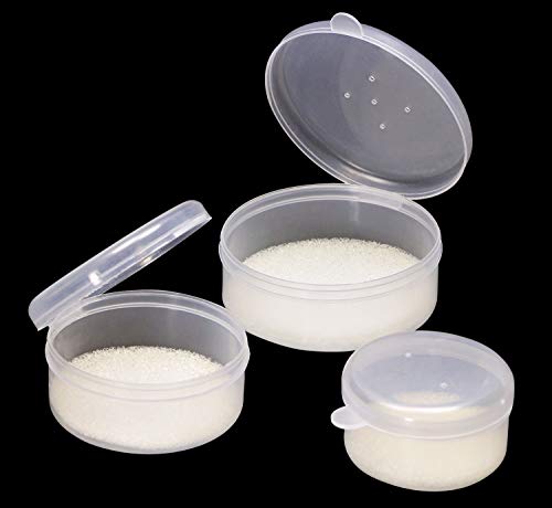 ONLYKXY 1.6 inch, 2 inch, 2.5 inch, Transparent Plastic Fishing Bait Box, Round Boxes, Fishing Lures Storage, Fishing Live Baits Container, Small Storage Case