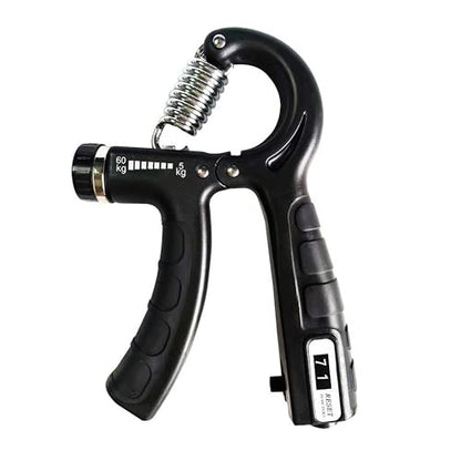 Strengthener Hand Grip Trainer Number Counter Forearm Finger Wrist Gripper Exerciser 5-60kg Adjustable Stretcher Squeezer Workout - color: 2 Black Grip