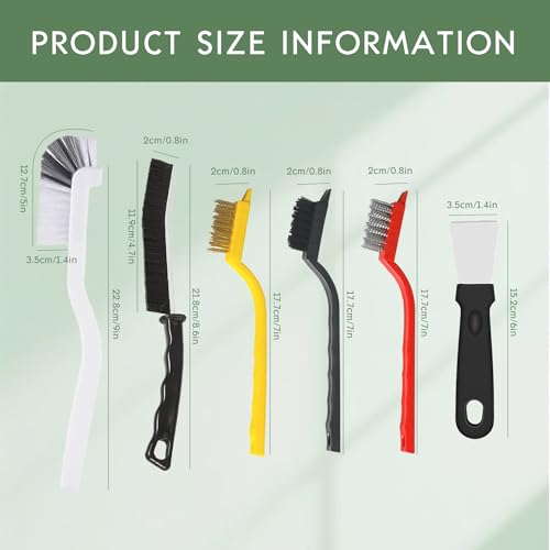 12 Pcs Crevice Cleaning Brush Set, Multi Purpose Gap Cleaning Scrub Brush and Cleaning Shovel, Cleaning Brushes for Vehicle, Kitchen, Bathroom, Corner, Sink, Cup, Teapot, Blender