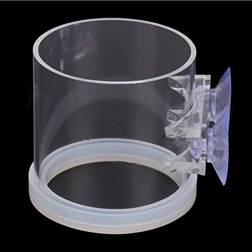 Acrylic Transparent Fish Feeding Ring Food Feeder with Suction Cup for Aqarium Fishing