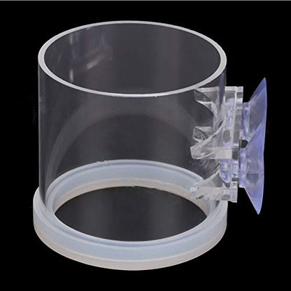Acrylic Transparent Fish Feeding Ring Food Feeder with Suction Cup for Aqarium Fishing