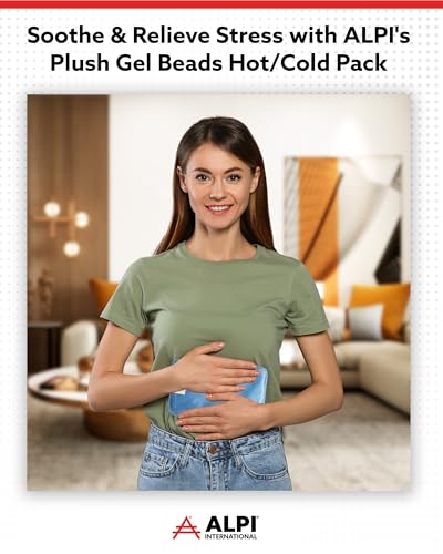 Alpi Rectangle Plush Gel Bead Ice Pack Reusable Muscle Aches & Relaxation - color: Baby Blue, size: Rectangle 2 Pack