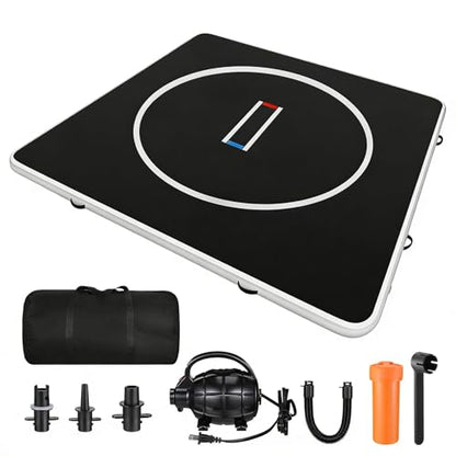 10x10 ft Inflatable Wrestling Mat, 4 Inch Thick Tumbling Mat with Electric Pump, Portable Wrestling Mats for Home Use, for BJJ Boxing Cheerleading Yoga Gymnastics