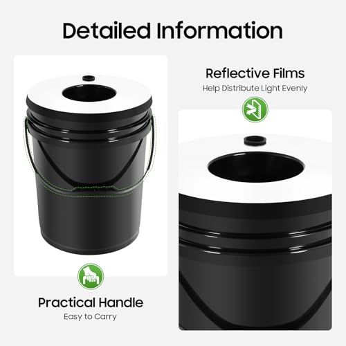 Hydroponics Grow System with Top Drip Kit, 20L/5.28Gal Deep Water Culture, Recirculating Drip Garden Systems with Multi-Purpose Trachea and Air Pump, 6 Hydroponic Tanks