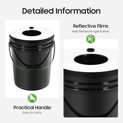 Hydroponics Grow System with Top Drip Kit, 20L/5.28Gal Deep Water Culture, Recirculating Drip Garden Systems with Multi-Purpose Trachea and Air Pump, 6 Hydroponic Tanks