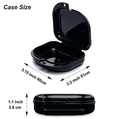 BOOMIBOO Retainer Case with Vent Holes, 4 Pcs Denture Cases