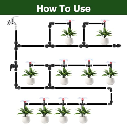 Kalolary 30Pack Quick Connect 1/4" Drip Irrigation Elbow Connector, Universal Barbed Elbow Fittings for 1/4" Irrigation Tubing Leak Free Fittings for Sprinkler or Drip Irrigation System