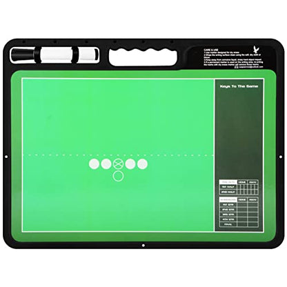 Coach Board Premium Tactical Clipboard Two Sides with Full & Half Court Dry Erase Marker Board for Basketball, Baseball, Soccer, Football, Hockey - color: Football