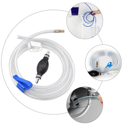 DOITOOL Manual Water Suction Hose and Oil Siphon Pump Kit, Sturdy Guide Oil Tube for Car and Home Use, Practical Suction Hose for Fuel and Liquid Transfer