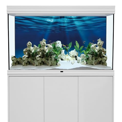 AWERT 36x20 inches Ocean Floor Aquarium Background Undersea Theme Aquarium Background Underwater Fish Tank Background - size: 36x20in/90x50cm
