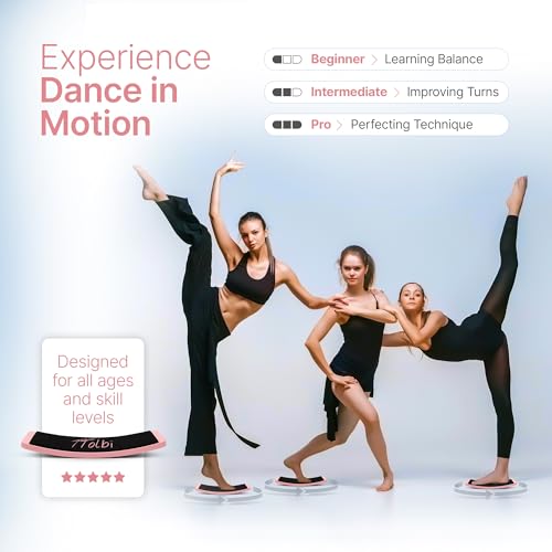 Turn Board for Dancers and Skaters, Ballet and Figure Skating Spinner - color: Pink
