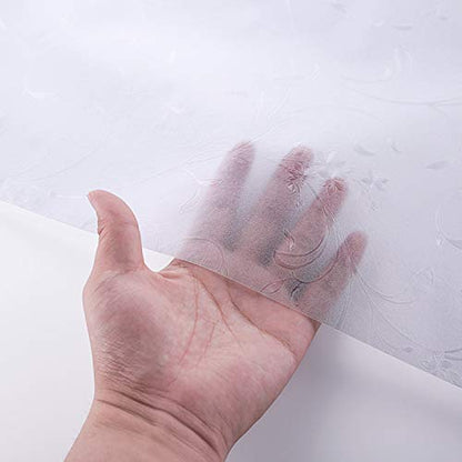Window Privacy Film Static Cling Non-Adhesive Window Film Frosted Glass Bathroom Door Decoration Privacy Covering (17.7"x 78.7")