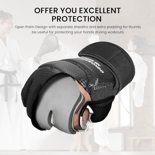 FINGER TEN Taekwondo Sparring Gear Hand & Foot Protector - color: Black, size: Small