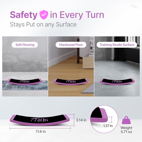 Turn Board for Dancers and Skaters, Ballet and Figure Skating Spinner - color: Purple