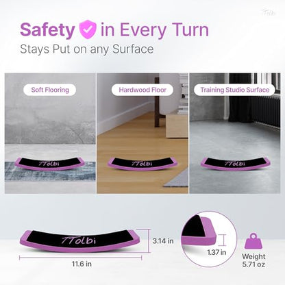 Turn Board for Dancers and Skaters, Ballet and Figure Skating Spinner - color: Purple