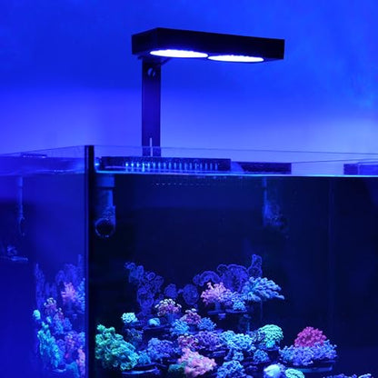NICREW NavaReef 135 Reef LED Light, 135W Reef Aquarium Lighting for LPS/SPS Corals and Saltwater Fish Tanks, Built-in Timer, Blue Focused Spectrum - size: NavaReef 135