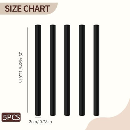 Universal Toilet Refill Tube Hose Pipe Replacement, 11.6 Inch Rubber Water Line with Clip Clamp Connector, 3 Pack (Black1) - color: Black1