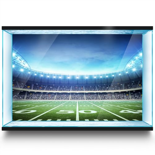 Aquarium Background Stickers - Football Field Light - Fish Tank Reptile Terrarium Decor Poster (90 x 60 cm / (35.4 x 23.6 inches)) - size: 90 x 60 cm / (35.4 x 23.6 inches)