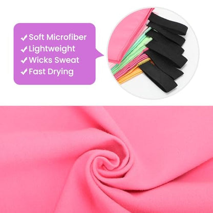 6 Pack Microfiber Gym Towel Quick Dry Lightweight Workout Gear for Men Women Sports Exercise Fitness Tennis Running Riding Hiking Camping Yoga Sweat Towels(6 Pack(Light)) - color: 6 Pack(light)