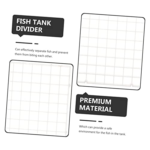 Mikikit 6Pcs Fish Tank Divider Isolation Board Compartment for Aquarium Durable Pe Board for Fish Separation and Breeding