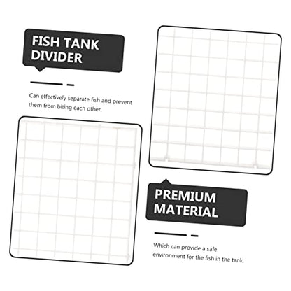 Mikikit 6Pcs Fish Tank Divider Isolation Board Compartment for Aquarium Durable Pe Board for Fish Separation and Breeding