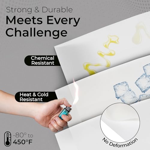 Exactly Rubber - Translucent Silicone Sheet, 50A Durometer Rubber Sheet, Semi Clear Silicone, Resistant -80 to 450°F, Food-Grade Silicone Placemat, 450% Elongation, Made in The USA, 1/32 x 9” x 24” - size: 1/32 x 9 x 24