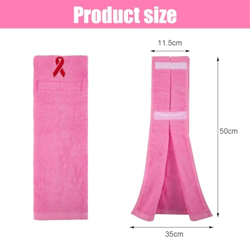 Pink Football Towel Youth Breast Cancer Awareness Football Accessories - color: New Pink/3 Pack