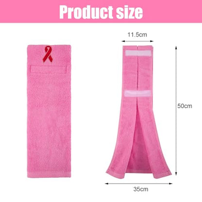 Pink Football Towel Youth Breast Cancer Awareness Football Accessories - color: New Pink/3 Pack