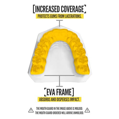 2 Pack Nxtrnd Classic Mouthguard, Custom Fit Sports Mouthpiece for Football, Boxing, MMA, Basketball, Hockey, Lacrosse, Youth & Adult (Yellow) - color: Yellow