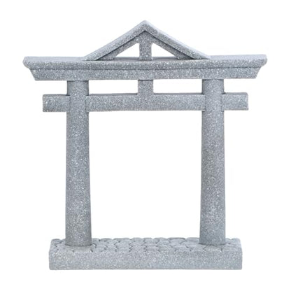 M METERXITY 3.7" H Miniature Torii Gate Ornaments with Plaque, Mini Chinese Gate Models Decorative Japanese Sandstone Tiny Home Landscape Accessories for Aquarium/Fish Tank/Garden Decor
