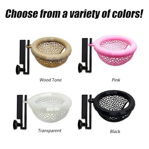 Fish Tank Floating Betta Hide，Betta or Shrimp Burrows and Hammock, Fish and Shrimp Feeder，Multifunctional Aquarium Accessories，Anchorable Location (Pink) - color: Pink