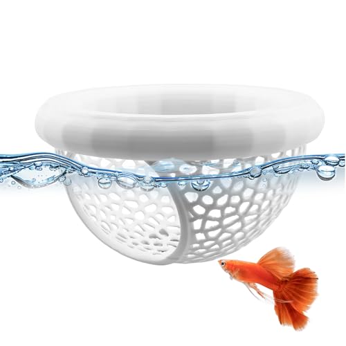 Aquarium Floating Betta Fish Skins, Suitable for Fighting Fish, Shrimp, and Small Fish Multi-Functional Hammock, Aquarium Hiding Feeding Decorative Accessories (White)