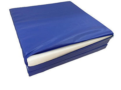 FixtureDisplays® Blue 6' Exercise Tri-Fold Gym Mat for Gymnastics, Aerobics, Yoga, Martial Arts, Crawling, Dance 16957-BLUE-NF