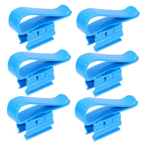 LIOOBO 6pcs Aquarium Filtration Hose Clip Plastic Fish Tank Clips for Water Pipe Fixing and Replacement - color: Blue