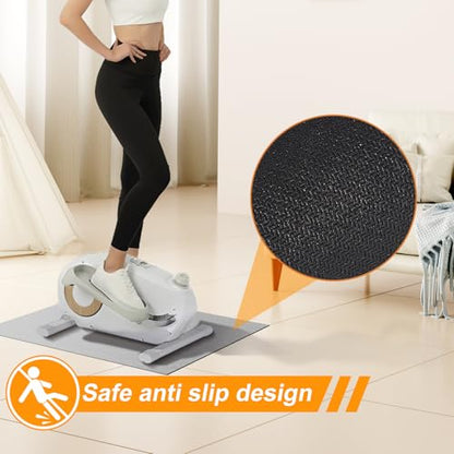 Non-Slip Mat for Under Desk Elliptical and Portable Floor Bike, Elliptical Mats for Seniors Home Sports Mats and Mini Elliptical Exercise Bikes, Ellipse Machine Mat