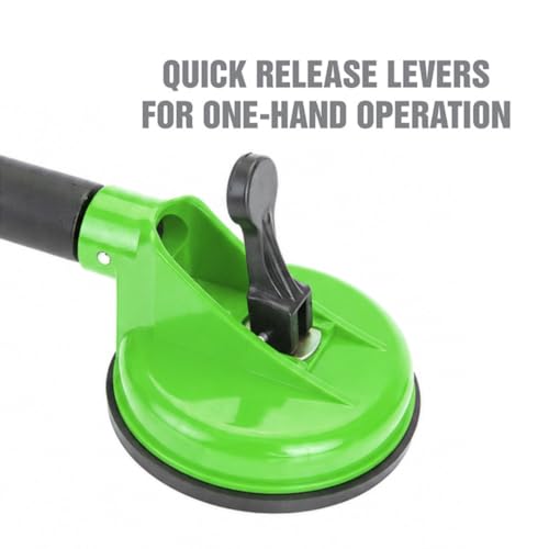 OEMTOOLS 24246 Double Head Windshield Suction Cups For Glass Windows, Automotive Repair Plate Lifter, 92 Pound Lift Capacity Glass Suction Holders With ABS Rubber Cups, Quick Release Levers