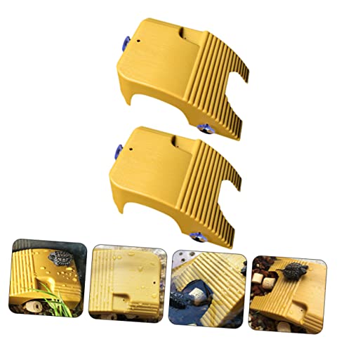 2pcs Turtle Climbing Platform Yellow Wax Basking Stand for Aquatic Turtles Easy to Clean Material for Tanks and Aquariums and Climbing Dock