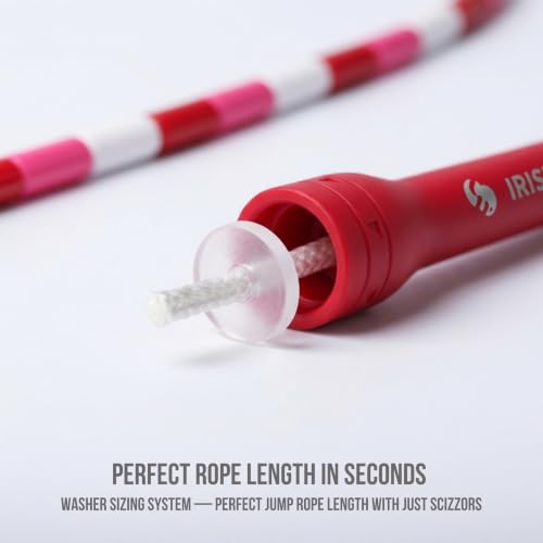 Elevate Rope Beaded Jump Rope, 1 in Beads, 10 ft Adjustable, Segmented - color: Irisha